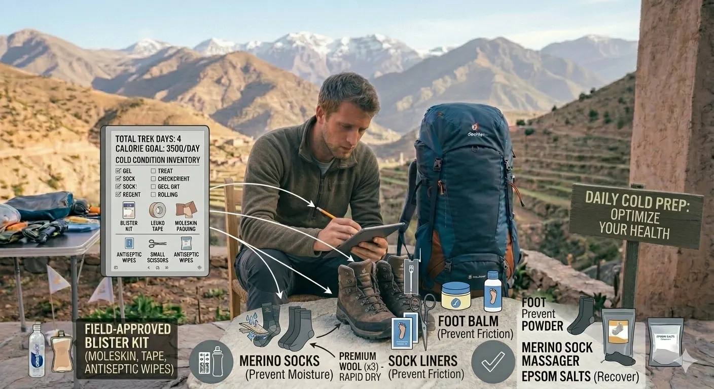 Foot Care for Trekking: Prevent Blisters & Pain 6 Insulated winter trekking boots and moisture-wicking socks for cold conditions
