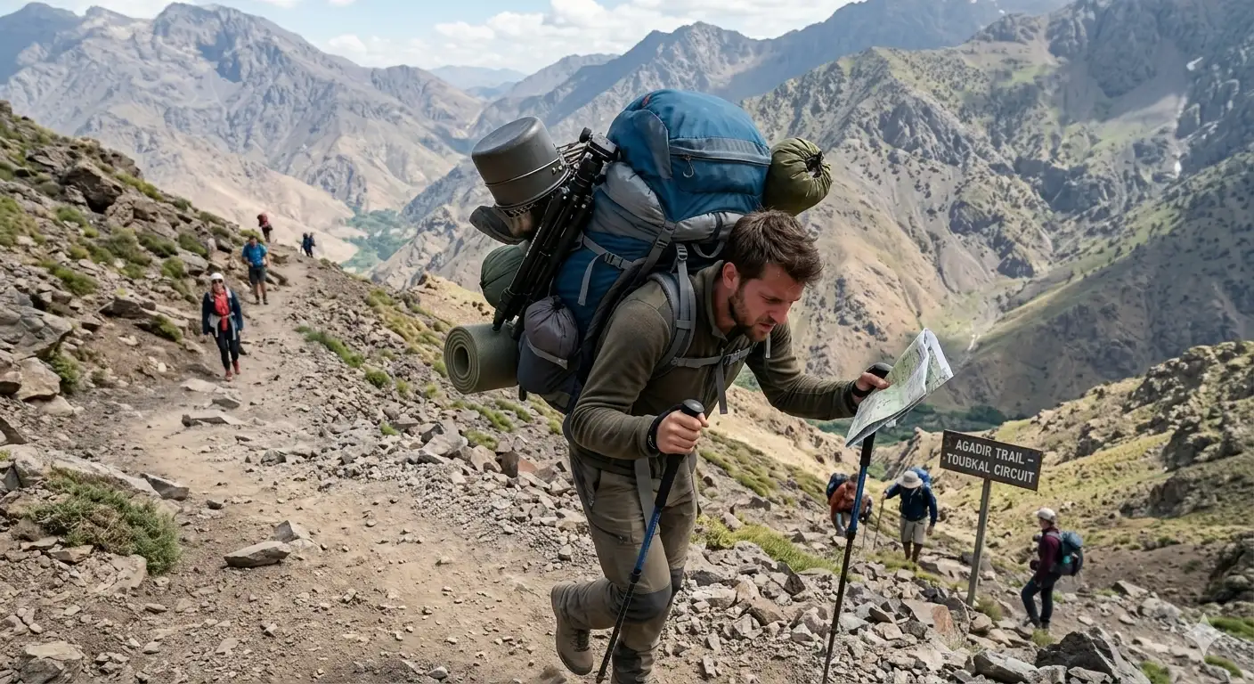 Common Trekking Mistakes to Avoid (And How to Fix Them) 2 Person looking confused while studying trail maps showing importance of proper planning