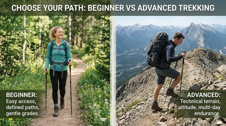 Beginner vs Advanced Trekking